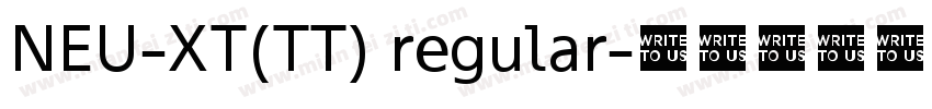 NEU-XT(TT) regular字体转换